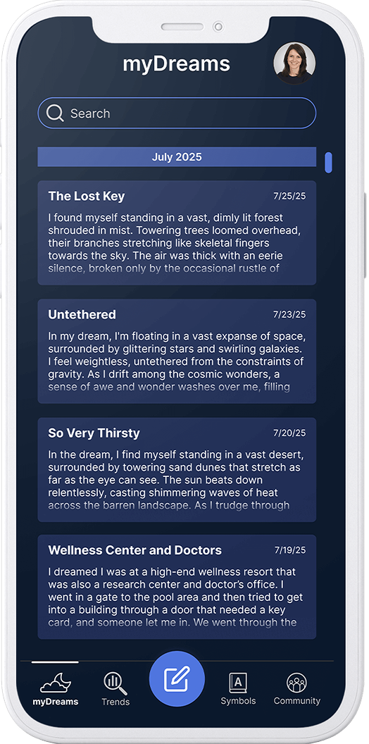 myDream App Interface